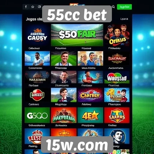 Opções de jogos disponíveis no 55cc bet